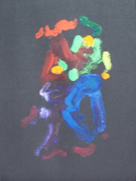 Dancing, Younger Couple, monoprint